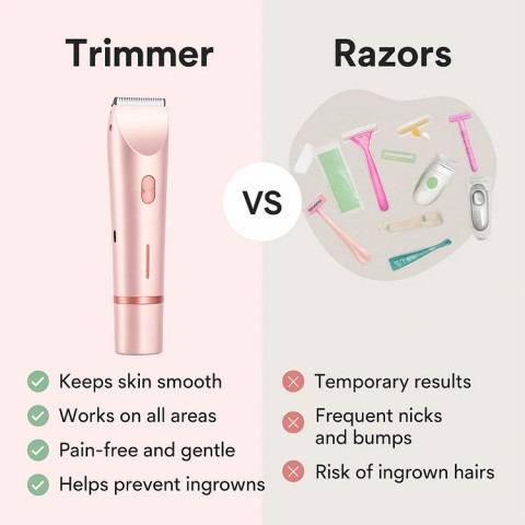 2-in-1 Painless Bikini Hair Trimmer