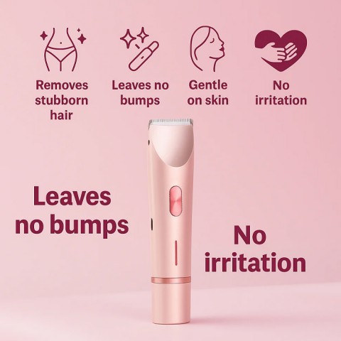 2-in-1 Painless Bikini Hair Trimmer
