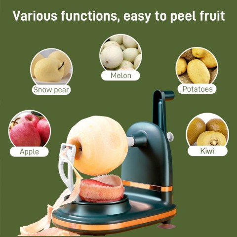 Hand-cranked fruit peeling machine