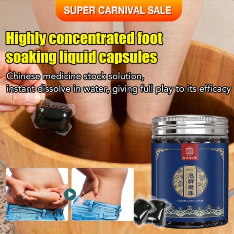 Highly concentrated foot soaking liquid capsules