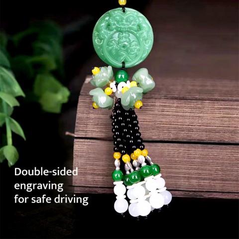 Jade Car Driving Safety Blessing Pendant