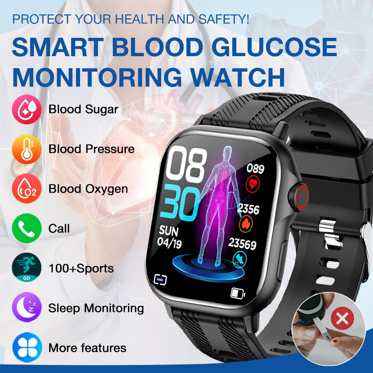 Mid- year promo - One year warranty - Smart Blood Glucose Monitoring Watch - Stay healthy - Measure blood sugar levels, heart rate, sleep quality and other general health