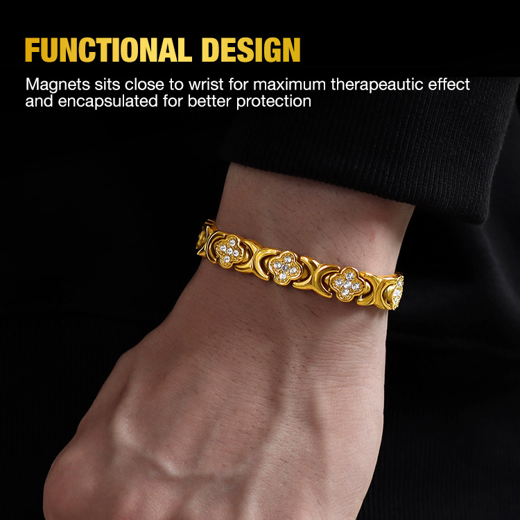 Halloween Sale - Clover Diamond Magnetic Bracelet - Found your stress-relief secret, Magnetic Wellness Boost